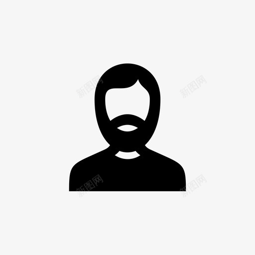 胡子满脸的男人图标svg_新图网 https://ixintu.com 人 满脸的 男人 胡子