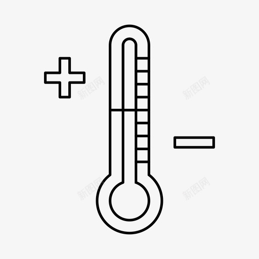 温度计预报高温图标svg_新图网 https://ixintu.com 中等 天气 温度 温度计 预报 高温