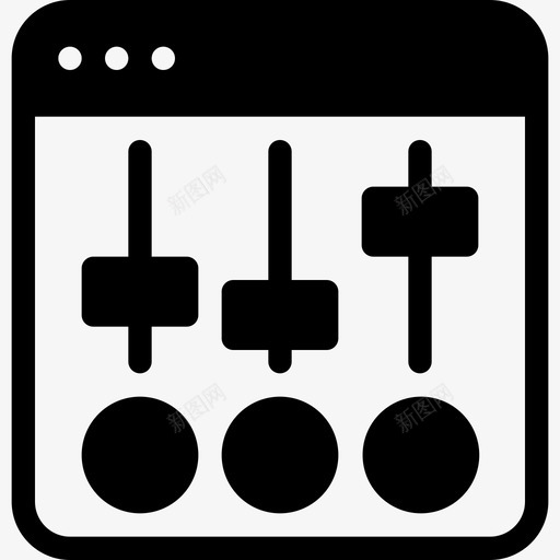 均衡器应用程序控件图标svg_新图网 https://ixintu.com 均衡器 应用程序 控件 混音器 窗口和应用程序实心图标