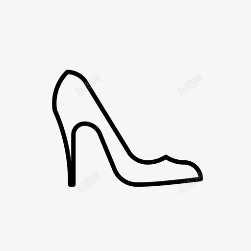 鞋跟新娘高跟鞋图标svg_新图网 https://ixintu.com 婚礼 新娘 鞋子 鞋跟 高跟鞋