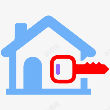 房子钥匙房子保险房子安全图标图标