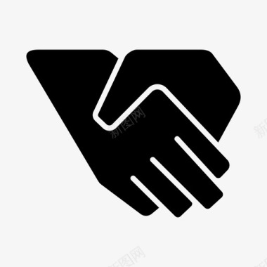 握手商务友谊图标图标