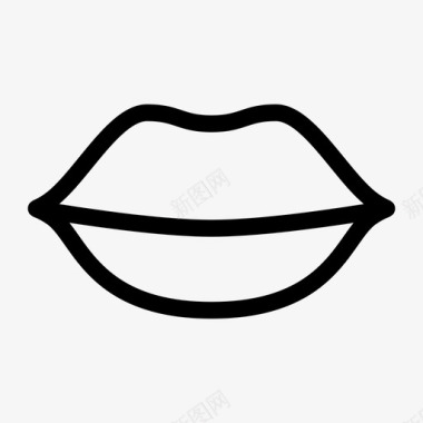 嘴唇女人吻图标图标