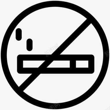 禁烟戒烟旅游可爱图标图标
