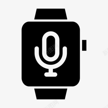 智能手表录音苹果智能手表时钟图标图标