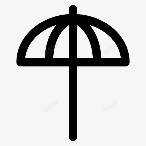 伞海滩沙滩伞图标svg_新图网 https://ixintu.com 伞 保护 沙滩伞 海滩 阳伞