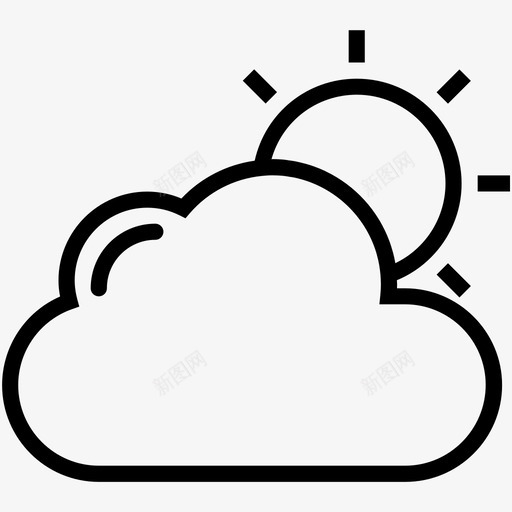阴天气候月亮图标svg_新图网 https://ixintu.com 天空 太阳 星星 晴天多云 月亮 气候 现代商业线图标 金星 阴天