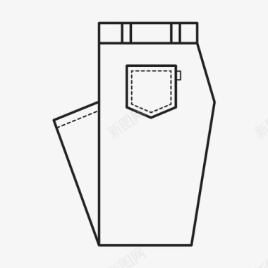 牛仔裤布料裤子图标图标