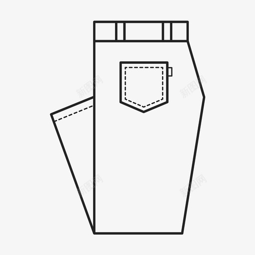 牛仔裤布料裤子图标svg_新图网 https://ixintu.com 布料 牛仔裤 裤子