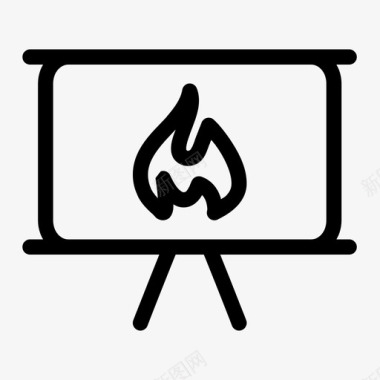 热投影屏幕火火焰图标图标