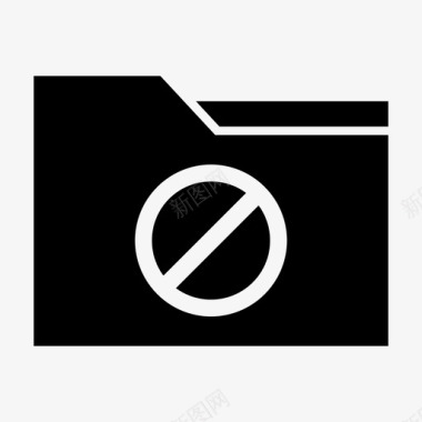 文件夹被阻止计算机文件夹数据存储图标图标