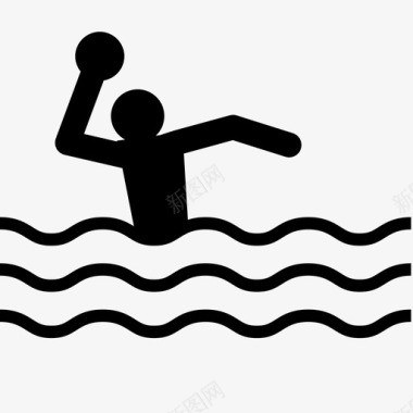 水球运动员奥林匹克图标图标