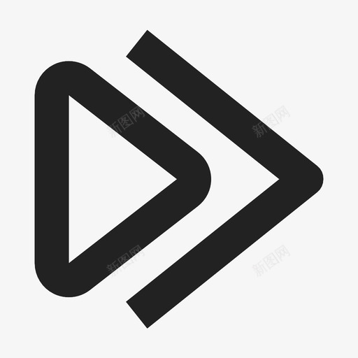 快进箭头按钮图标svg_新图网 https://ixintu.com 快进 按钮 箭头 视频
