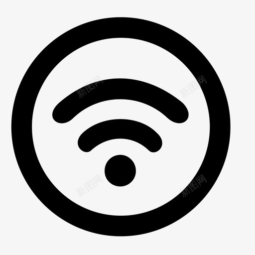 wifi圆圈连接图标svg_新图网 https://ixintu.com wifi 保险箱 信号 圆圈 连接