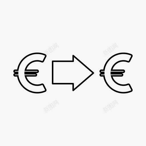 贸易货币欧元图标svg_新图网 https://ixintu.com 外汇 欧元 股票市场 货币 贸易