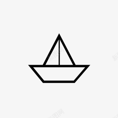 帆船探险渡船图标图标