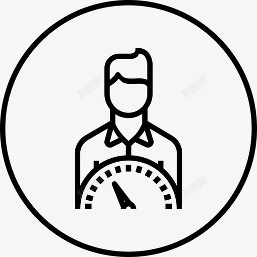 时间管理员工尊重图标svg_新图网 https://ixintu.com 业务循环 员工 回顾 尊重 指标 时间管理 绩效 自我 衡量 评估