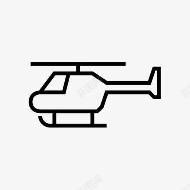 直升机飞行救援图标图标