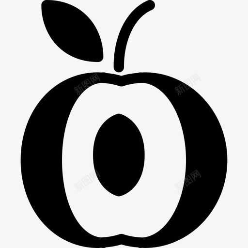 桃食物水果图标svg_新图网 https://ixintu.com 健康 桃 水果 水果固体图标 甜 食物