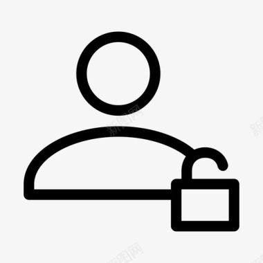 解锁的用户帐户manpeople图标图标