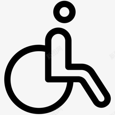 残疾残疾停车截瘫图标图标