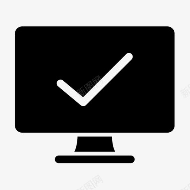 监视器批准计算机监视器计算机屏幕图标图标