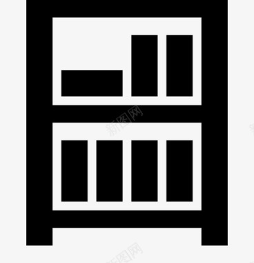书架橱柜储藏室图标图标