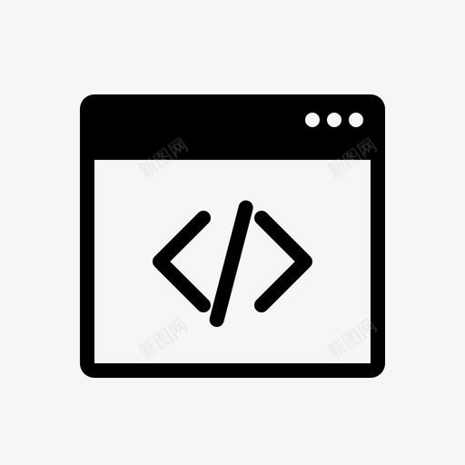 代码浏览器编码图标svg_新图网 https://ixintu.com 代码 标记 浏览器 简单的网络图标 编码 编程 语言