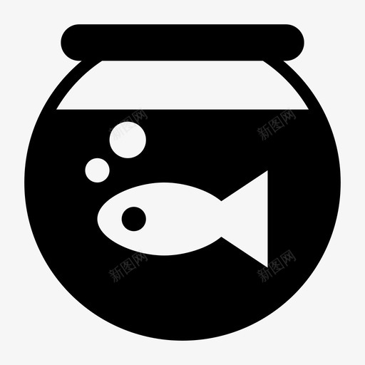 鱼缸水族馆金鱼图标svg_新图网 https://ixintu.com 动物和自然雕文 宠物 水族馆 金鱼 鱼缸