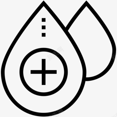 血库血援助血滴图标图标