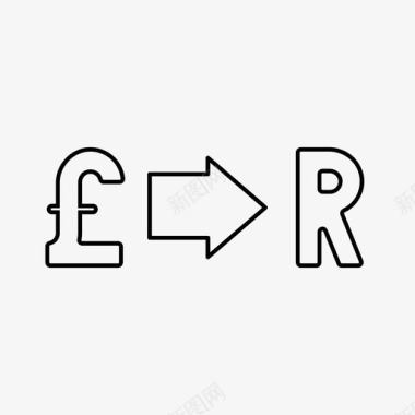 贸易货币英镑图标图标