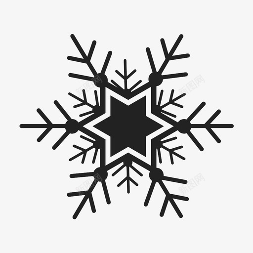 雪冷冻图标svg_新图网 https://ixintu.com 冬天 冷 冻 雪