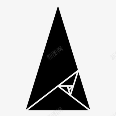 金三角圆锥体玻璃图标图标