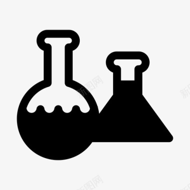 化学瓶化学实验室图标图标