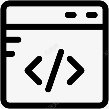 html编码web开发模板图标图标