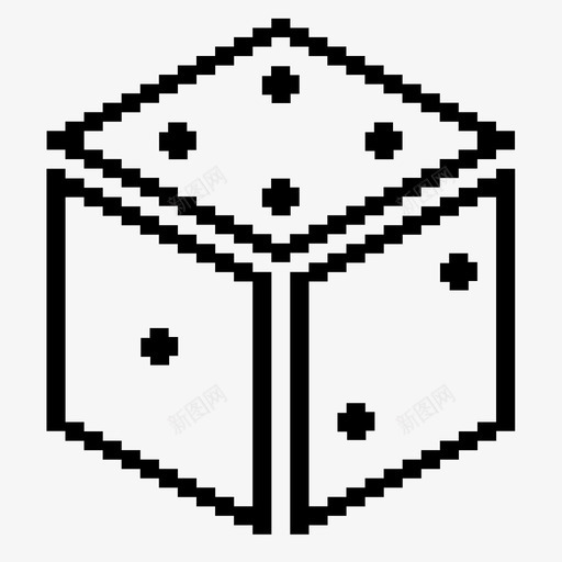 骰子机会游戏图标svg_新图网 https://ixintu.com 像素 复古游戏 掷骰子 机会 游戏 风险 骰子