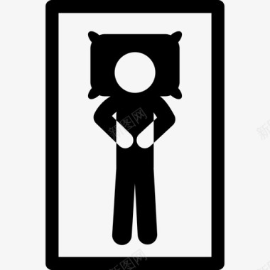 女人躺在床上睡觉俯视人图标图标