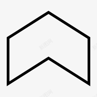 V形向上箭头方向图标图标