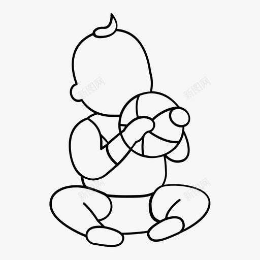 球婴儿童年图标svg_新图网 https://ixintu.com 发展 婴儿 婴儿轮廓 幼儿 球 童年