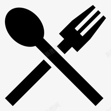 匙叉餐具食物图标图标