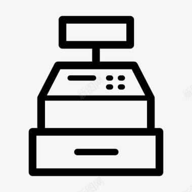 收银机零钱付款图标图标