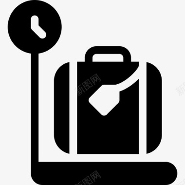 行李秤包公文包图标图标