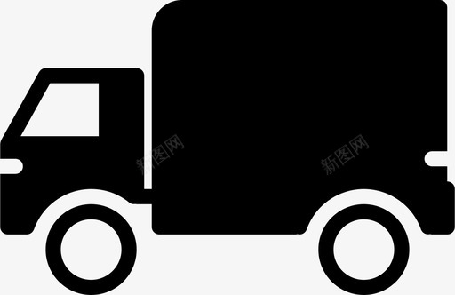 小货车实心hgv运输图标图标