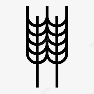 小麦谷类面筋图标图标