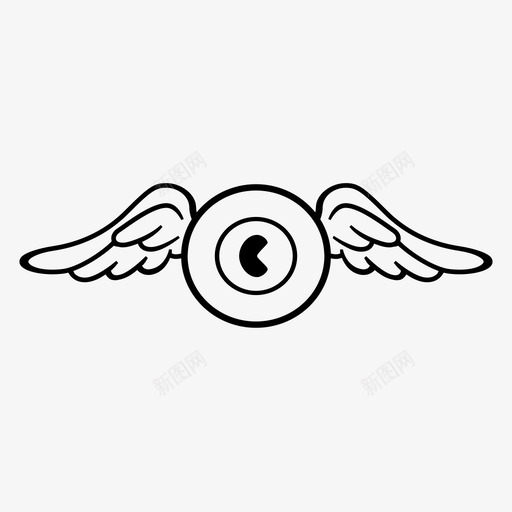 飞翔的眼睛所有的眼睛监督图标svg_新图网 https://ixintu.com 所有的眼睛 监督 翅膀 观察 飞翔的眼睛