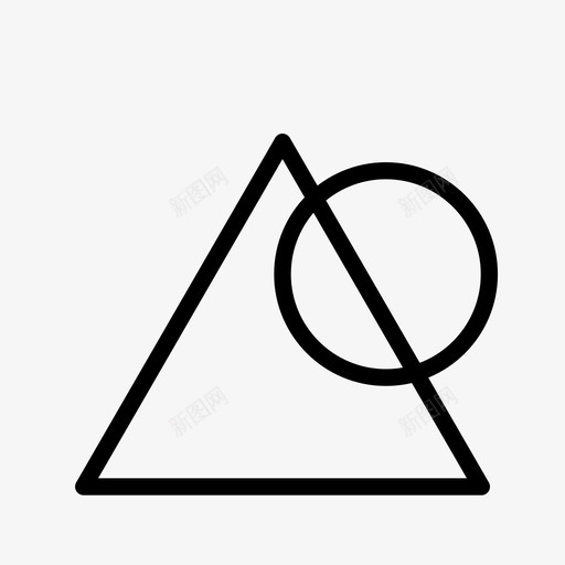 三角形和圆抽象的几何的图标svg_新图网 https://ixintu.com 三角形和圆 几何的 抽象的 抽象的三角形 相交的 简单的 重叠的