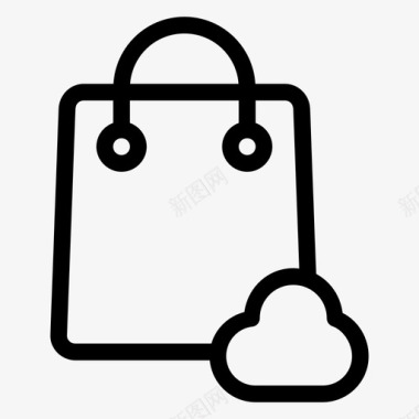 购物袋云云计算采购图标图标