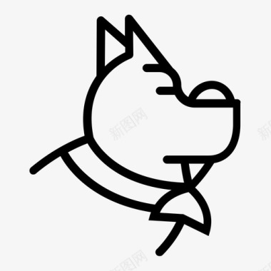 有鱼的狗食物奖励图标图标