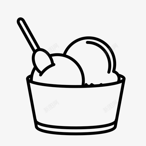 冰激凌杯夏日勺子图标svg_新图网 https://ixintu.com 享受 冰激凌 冰激凌杯 冰镇 勺子 吃 夏日 甜点 美味