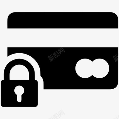 锁定支付信用卡保险箱图标图标